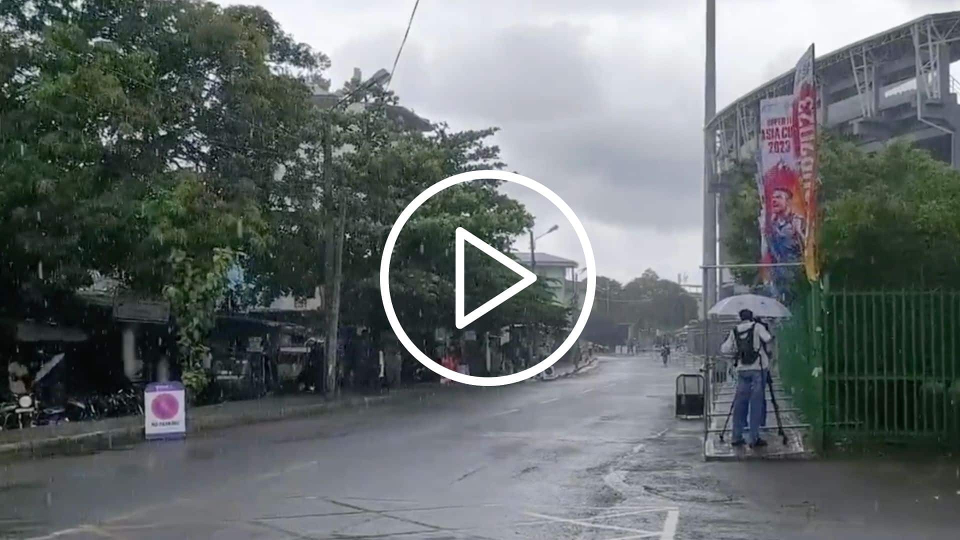 [Watch] It's Raining Heavily in Colombo; Indo-Pak Asia Cup Game To Have a Delayed Restart